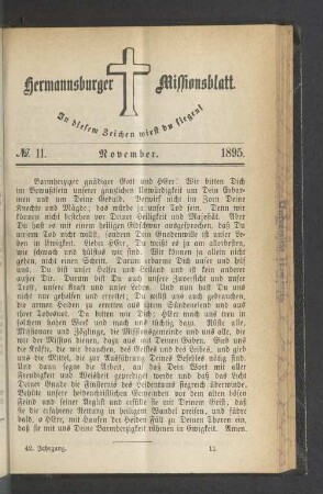 N°. 11. November. 1895