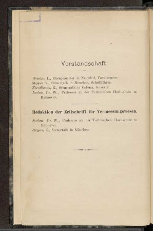Vorstandschaft