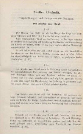 Zweiter Abschnitt. Verpflichtungen und Befugnisse der Beamten.