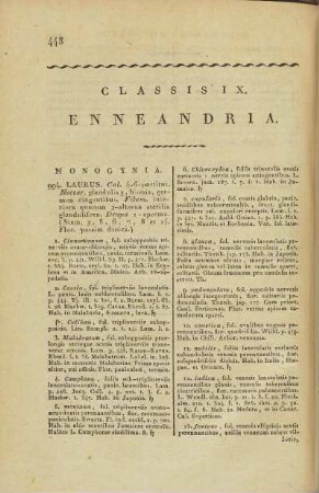 Classis IX. Enneandria.