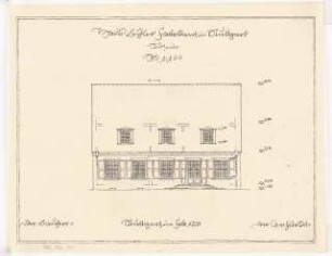Wohnhaus Bühler, Stuttgart: Ansicht Südseite 1:100