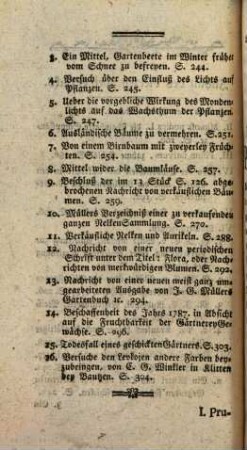 Journal für die Gärtnerey, welches eigene Abhandlungen, Auszüge und Urtheile der neuesten Schriften, so vom Gartenwesen handeln, auch Erfahrungen und Nachrichten enthält. 14. 1788