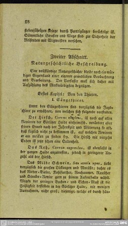 Zweiter Abschnitt. Naturgeschichtliche Beschreibung