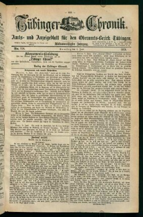 7. Juni (Nro. 118) - 12. Juni (Nro. 122)