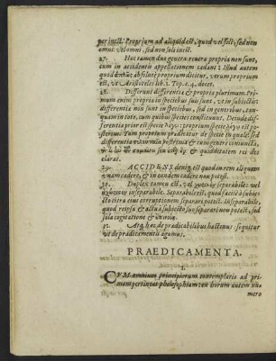 Praedicamenta.