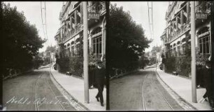 Montreux-Territet. Rechts das Hôtel des Alpes