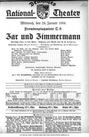 Zar und Zimmermann