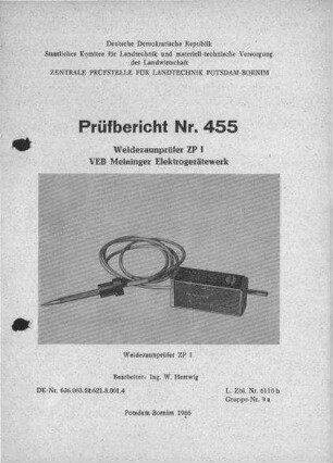 Weidezaunprüfer ZP I