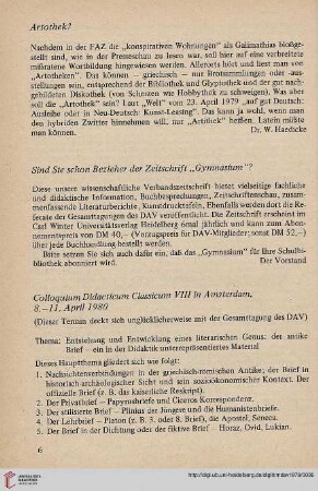 22: Colloquium Didacticum Classicum VIII in Amsterdam, 8.-11. April 1980