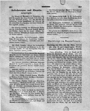 Beförderungen und Ehrenbezeugungen