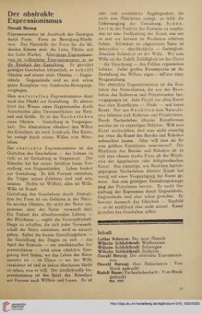 Der abstrakte Expressionismus