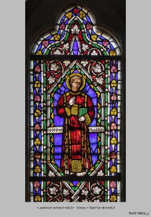 Fenster B-IX, B-VIII und B-VII der Nikolauskapelle : Fenster B-VII : Heiliger Stephanus