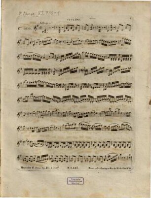 Trois grands duos concertans : pour piano et violon ; op. 30. 1. 1er duo. - Ca. 1826. - 2 St. - Pl.-Nr. M.S. 447