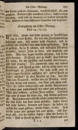 657-666, Evangelium am Oster-Montag; ...