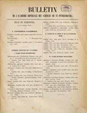 Bulletin de l'Académie Impériale des Sciences de St. Pétersbourg : [Troisiéme Sèrie]. 30