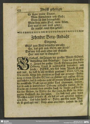 Zehender Berg-Andacht Eingang