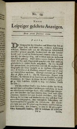 No. 54. Den 5ten Julius 1790.