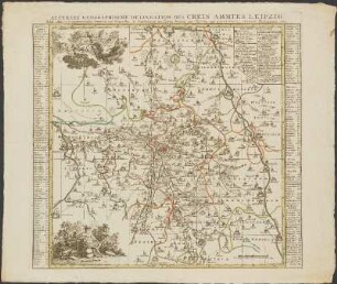 Accurate Geographische Delineation Des Creis Ammtes Leipzig