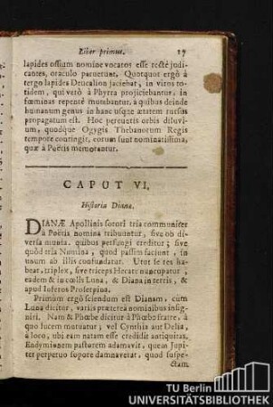 Caput VI. Historia Dianae.