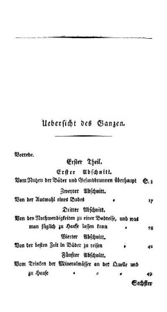 Uebersicht des Ganzen.