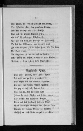 Ungleiche Ehen.