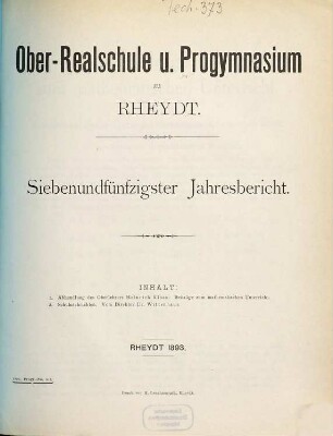 Jahresbericht. 1892/93 = 57