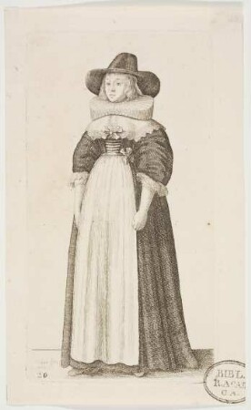 Die Dame mit Männerhut und Bandschleifen