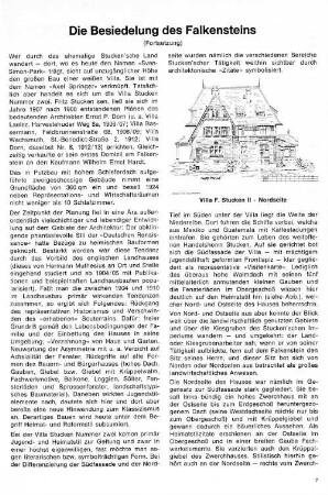 Die Besiedlung des Falkensteins : (Fortsetzung)