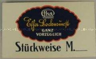Preisschild für Bockwurst