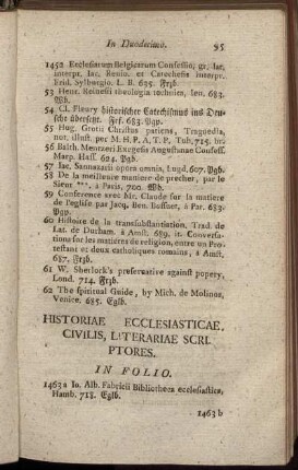 Historiae Ecclesiasticae ...