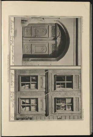 G. Hausthür Sendlinger Strasse No 6. Fenster Thal No 36.
