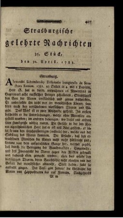 35. Stück, den 30. Aprill, 1783.