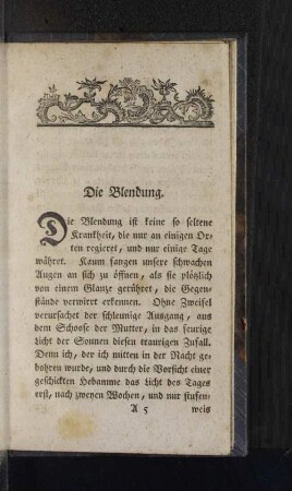 Die Blendung.