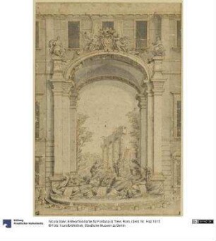 Entwurfsvariante für Fontana di Trevi, Rom