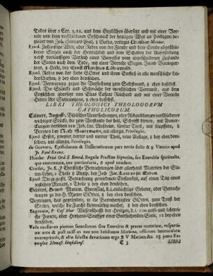 Libri Theologici Theologorvm Catholicorum.