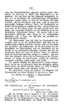 Aufbesserung der Besoldung der Volksschullehrer : [E. Oeffentliches Volksschulwesen]