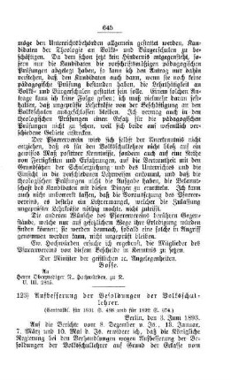 Aufbesserung der Besoldung der Volksschullehrer : [E. Oeffentliches Volksschulwesen]