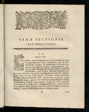 1-50, Venae Sectionis Verae Indicationes.