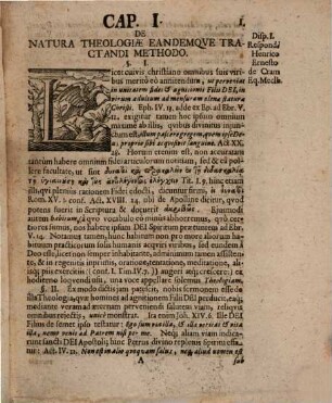 Disputationum theol. de praecipuis nostri saeculi quaestionibus theologicis ... prima