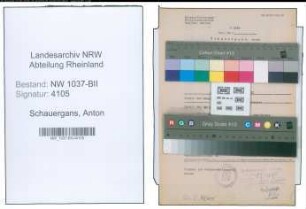 Entnazifizierung Anton Schauergans , geb. 26.09.1904 (Reg.Sekretaer)