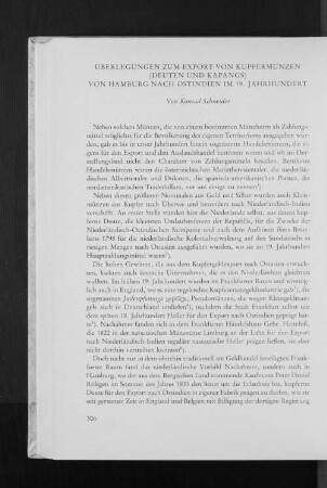 Überlegungen zum Export von Kupfermünzen (Deuten und Kapangs) von Hamburg nach Ostindien im 19. Jahrhundert