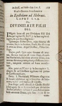 Praelectiones Academicae In Epistolam ad Hebraeos