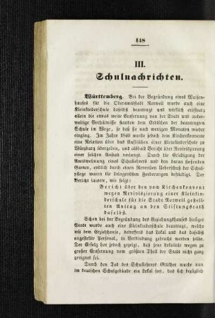 Württemberg : [Schulnachrichten]