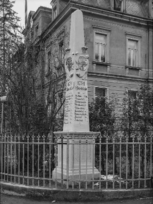 Glashütte, Postdistanzsäule von 1734 : Glashütte