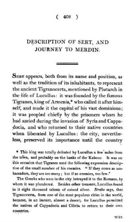 Description of Sert, and Journey to Merdin