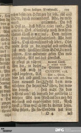 Dritter Theil. In welchem verfasset Die Psalmen-Lieder.