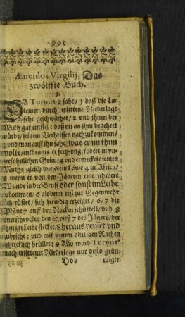 Aeneidos Virgilij, Das zwölffte Buch.