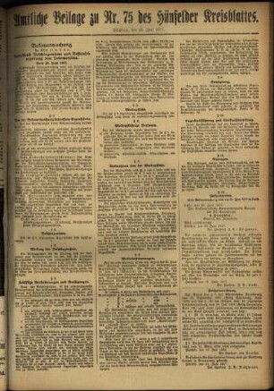 Zweite Ausgabe vom Samstag, den 23. Juni 1917.