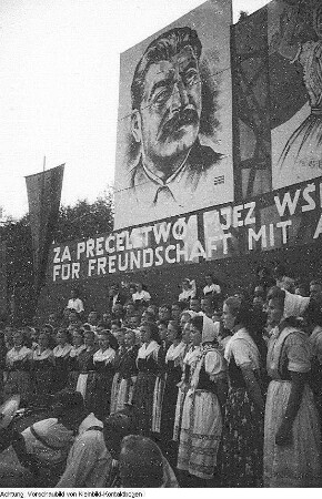 Sorbentreffen, Kreisrat Dr. Jan Ziesche, Oberregierungsrat Krenz, Kreisschulrat, 8./9. Juli 1950