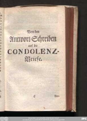 Von den Antwort-Schreiben auf die Condolenz-Briefe.